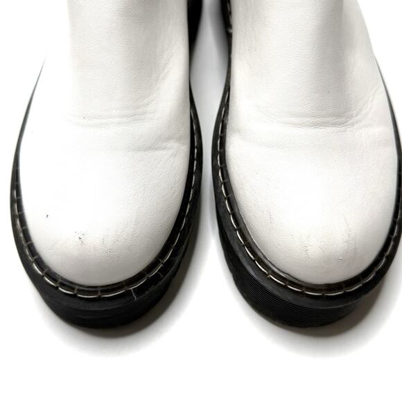 SHE & IN Boots Women Size 7.5-8 (38) Quad Platform White Ankle BOOTS Airwair - Picture 4 of 10